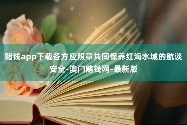 赌钱app下载各方应照章共同保养红海水域的航谈安全-澳门赌钱网-最新版