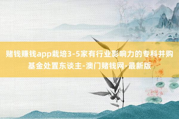 赌钱赚钱app栽培3-5家有行业影响力的专科并购基金处置东谈